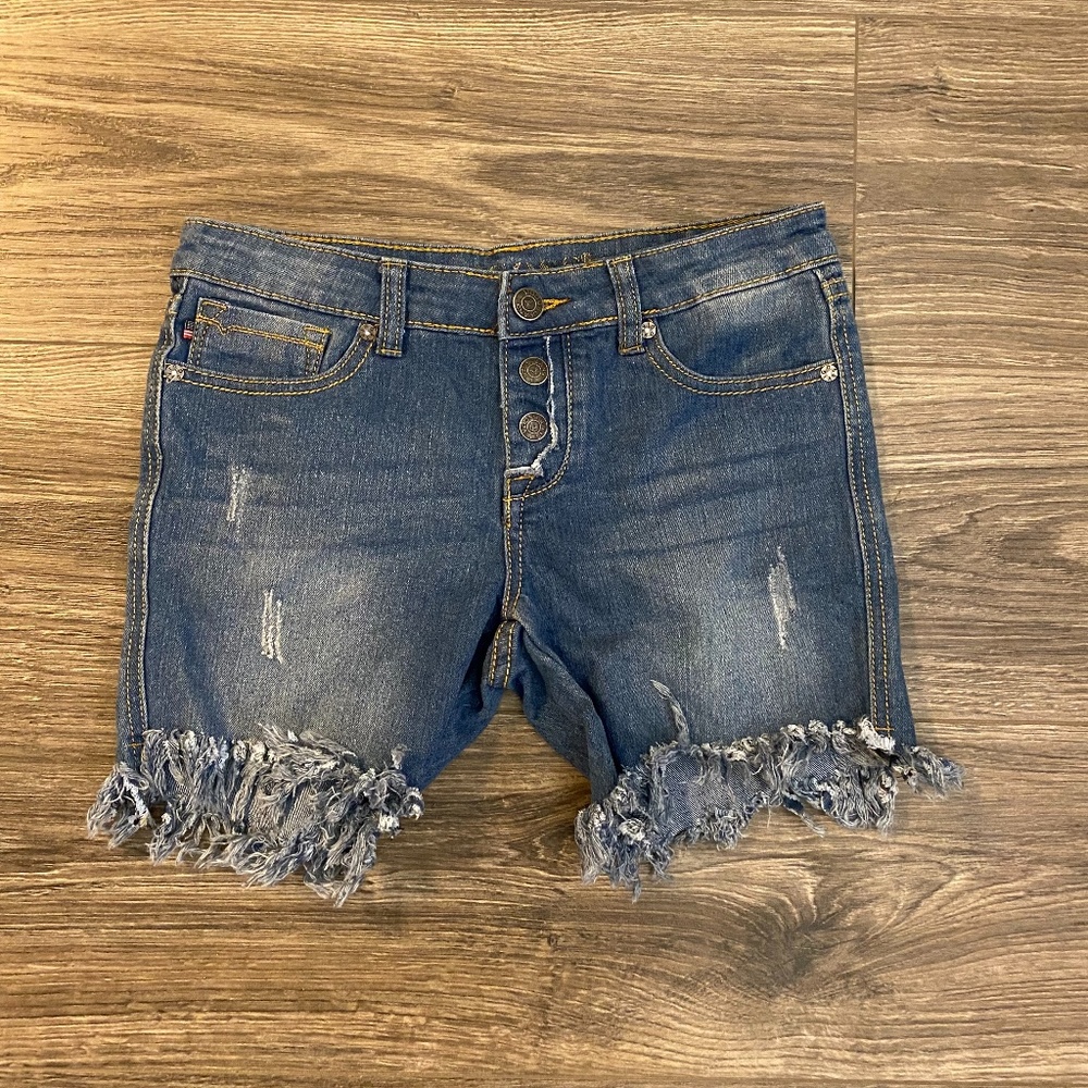 Frayed Cut-Off Jean Shorts